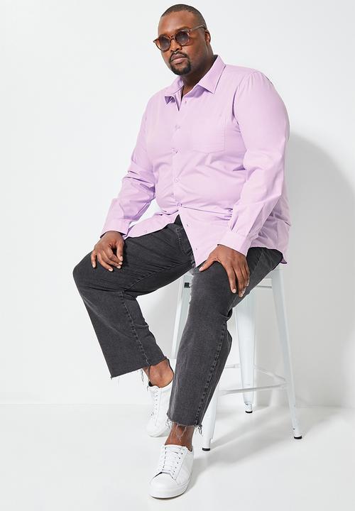 Superbalist - Plus easy care regular fit shirt - lilac