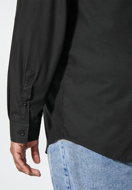 Superbalist - Plus easy care regular fit shirt - black