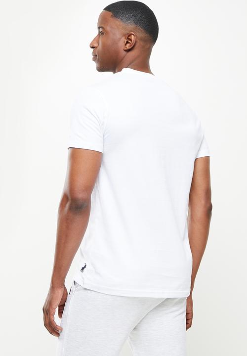 POLO - Imran flock short sleeve tee - white
