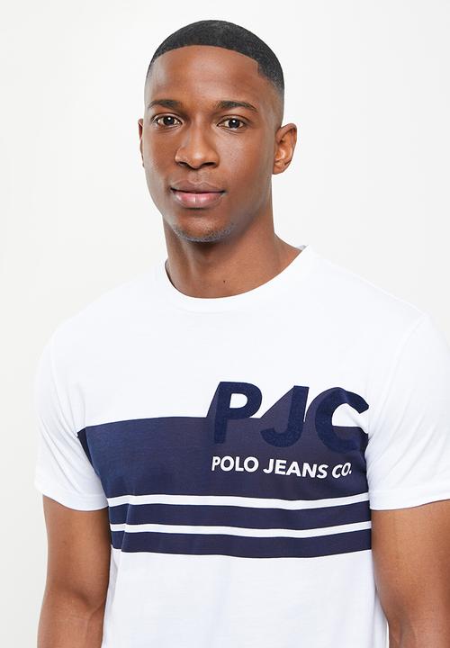POLO - Imran flock short sleeve tee - white