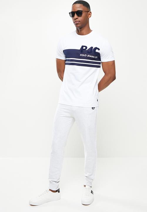 POLO - Imran flock short sleeve tee - white