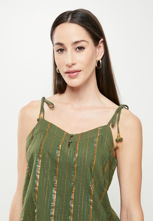 Vero Moda - Savannah singlet top - ivy green