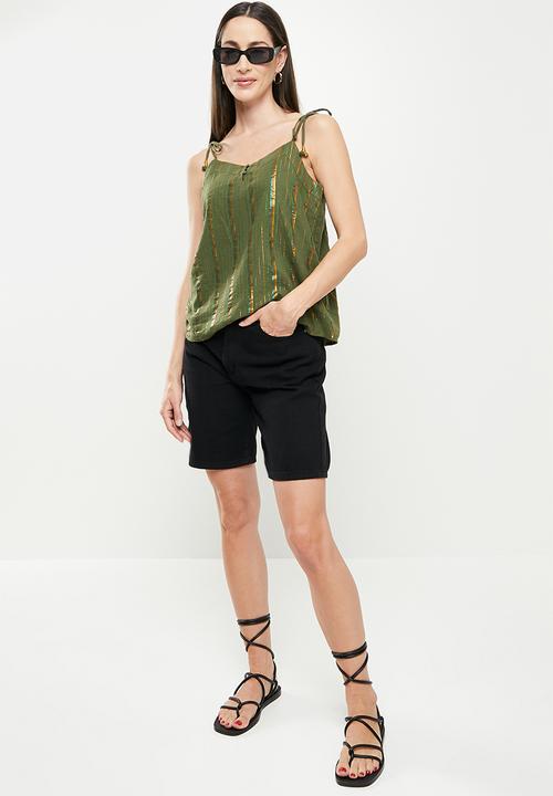 Vero Moda - Savannah singlet top - ivy green