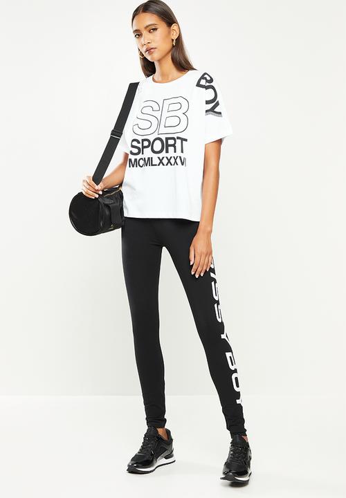 SISSY BOY - Sissyboy sport oversized boxy loose logo top - white