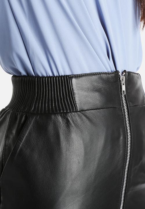 Y.A.S - Maya Zipper Leather Skirt 