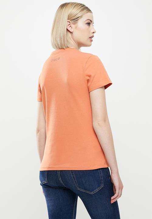 POLO - Cassie short sleeve nailhead logo T-shirt - peach