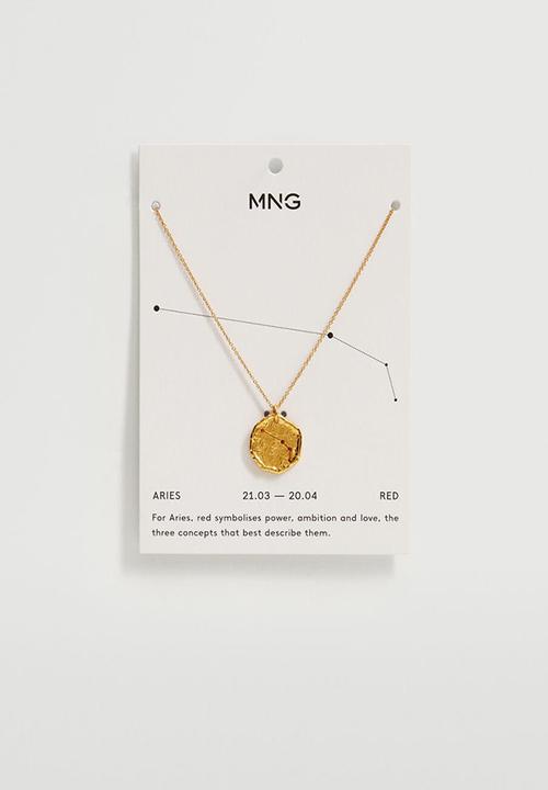 MANGO - Aries horoscope necklace - gold