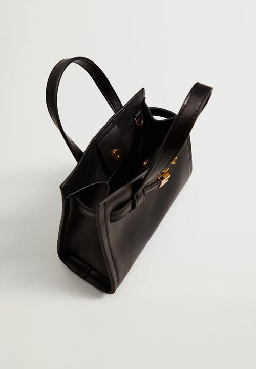 MANGO - Mini shopper bag - black