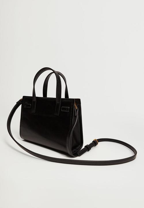 MANGO - Mini shopper bag - black