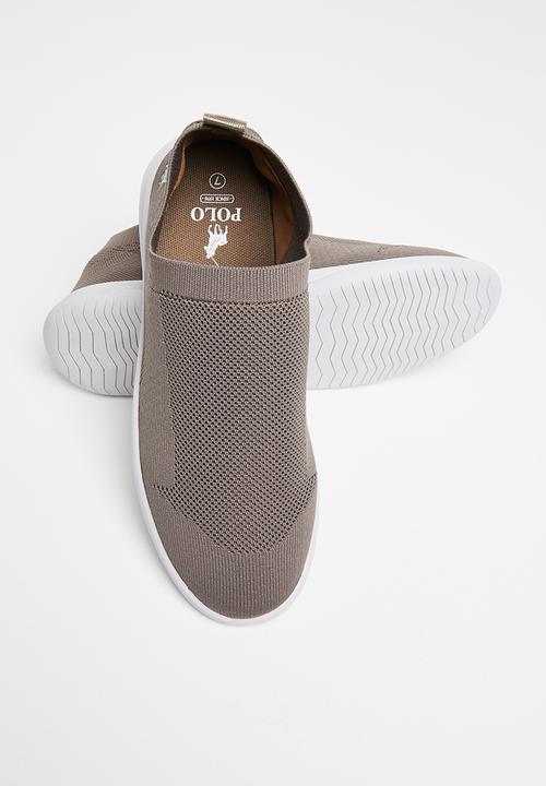 POLO - Ivy athleisure slip on knit sneaker - stone