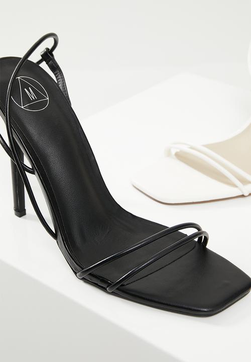 Missguided - Asym strappy high heel - black