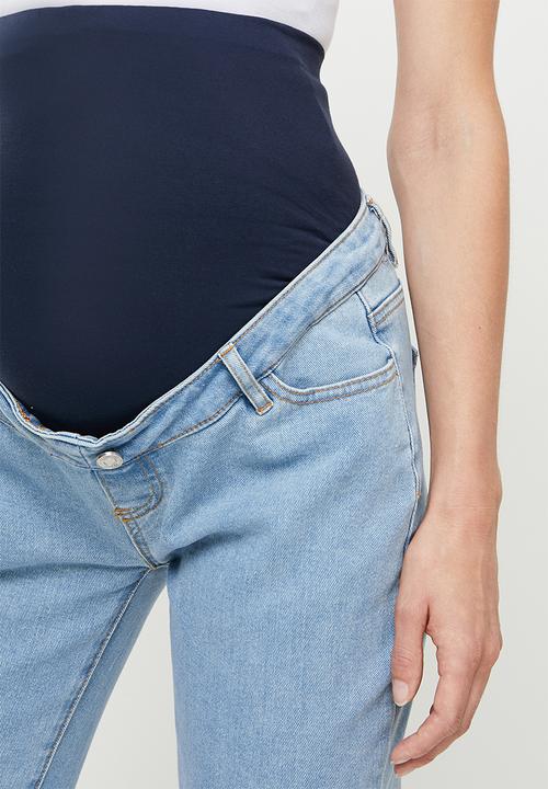 Missguided - Maternity riot over bump stretch jean - blue