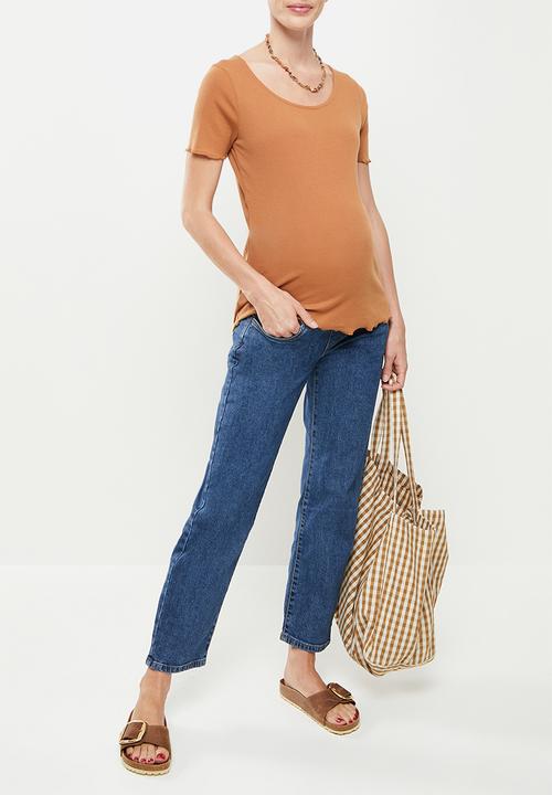 Cotton On - Maternity straight stretch jean (over belly) - trinity blue