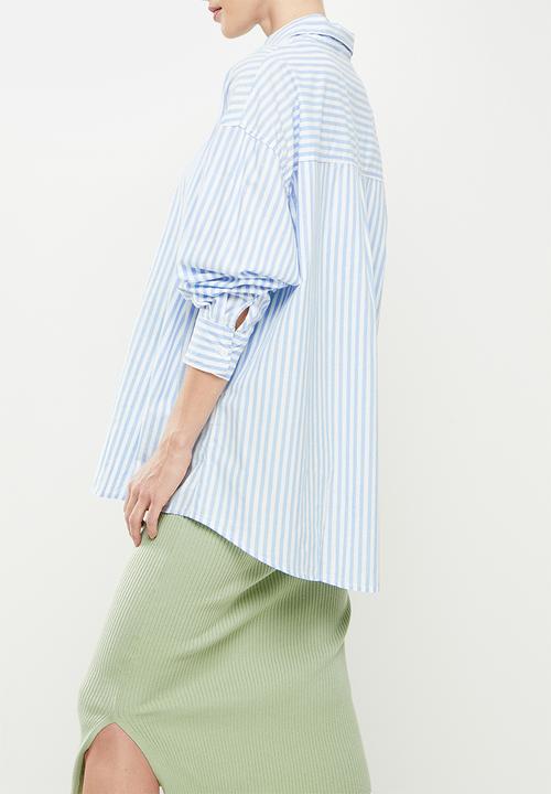 Cotton On - Maternity dad shirt - hayley stripe belle blue