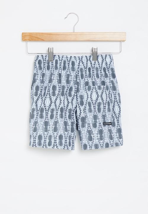 Flyersunion - Printed stretch volley short - blue