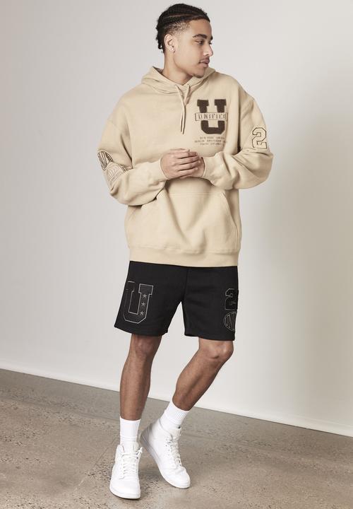 Factorie - Premium oversized graphic hoodie - almond/unified