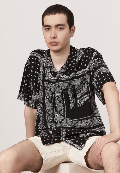 Factorie - Resort shirt - black bandana