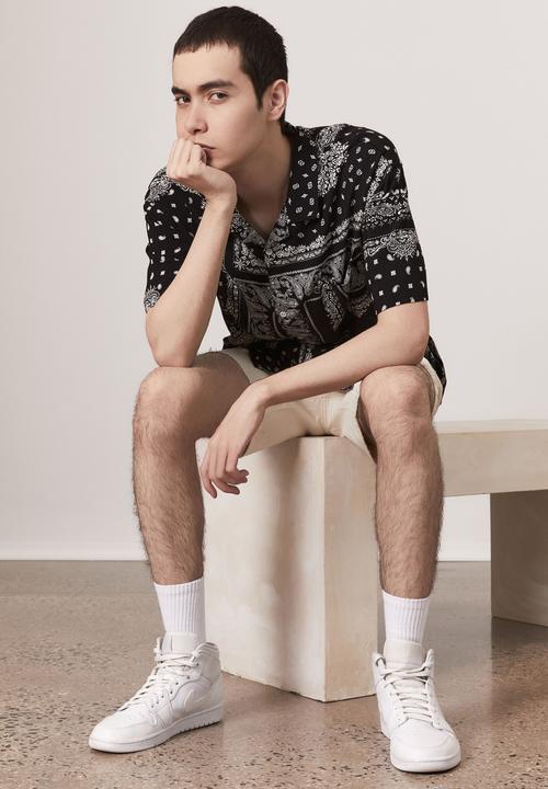 Factorie - Resort shirt - black bandana