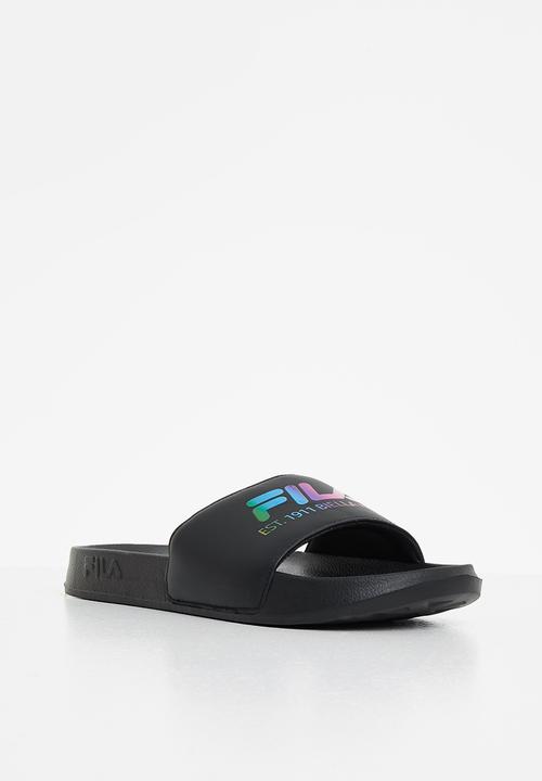 FILA - Biela slide - black