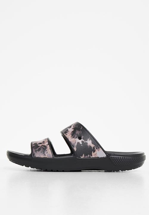 Crocs - Classic crocs bleach dye sandal - black
