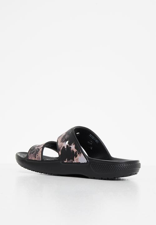 Crocs - Classic crocs bleach dye sandal - black