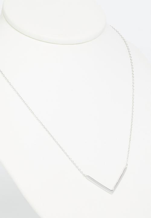 Superbalist - Sterling silver triangle necklace - silver