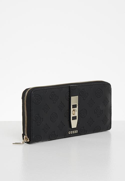 GUESS - Peony classic slg lrg zip around - black