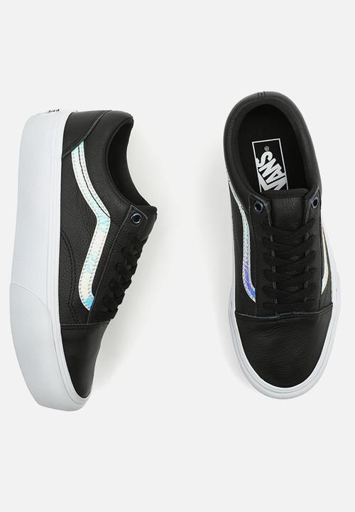 Vans - Old skool platform - (holo sidestripe) black & true white