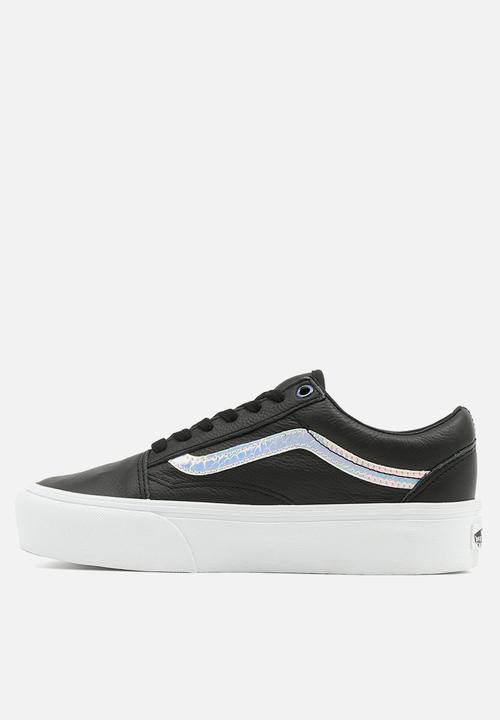 Vans - Old skool platform - (holo sidestripe) black & true white