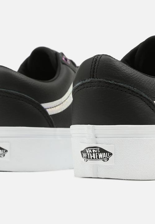 Vans - Old skool platform - (holo sidestripe) black & true white