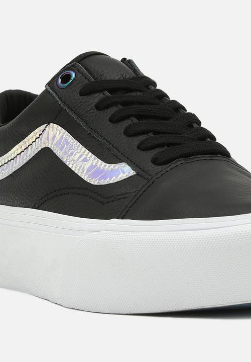 Vans - Old skool platform - (holo sidestripe) black & true white