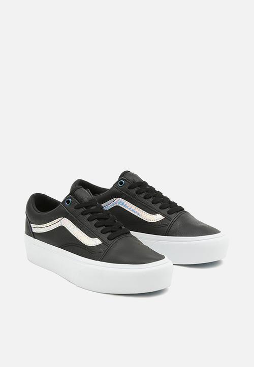 Vans - Old skool platform - (holo sidestripe) black & true white