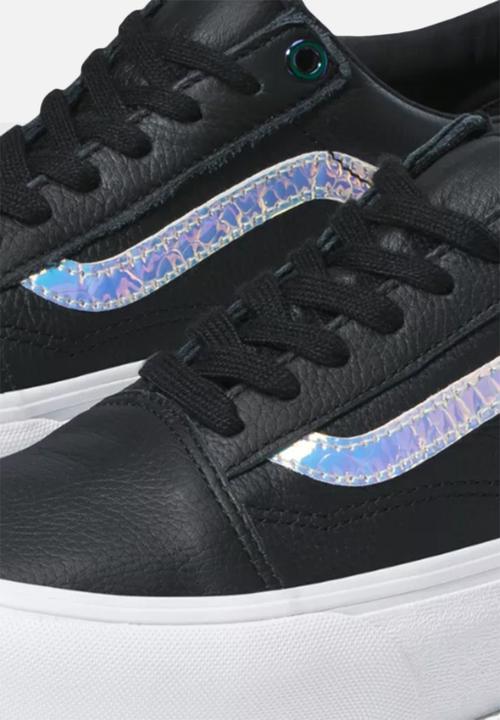 Vans - Old skool platform - (holo sidestripe) black & true white