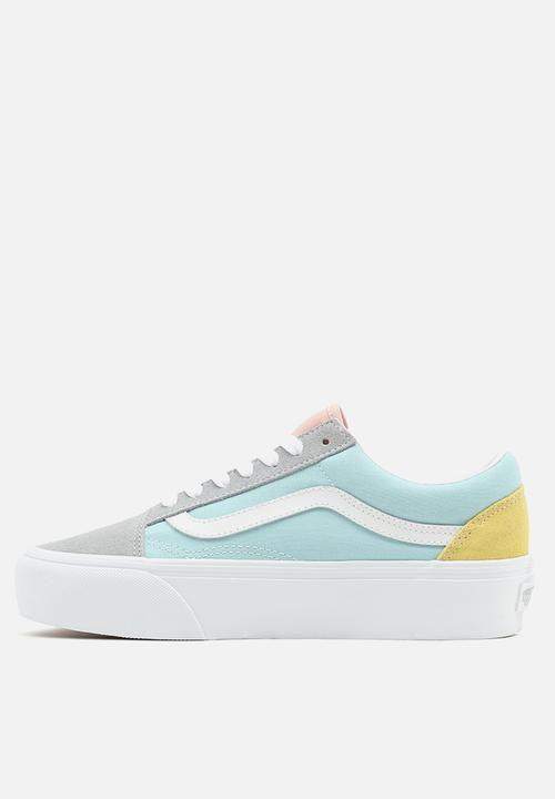 Vans - Old skool platform - (color block) pastel/true white