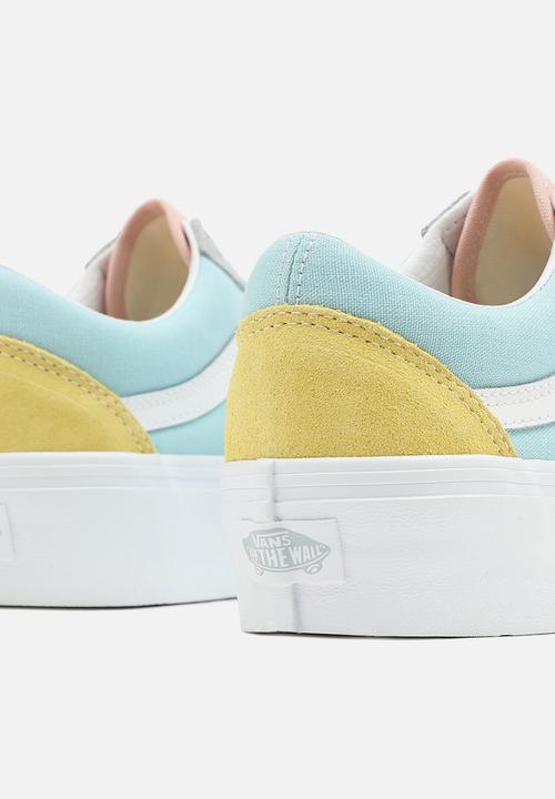 Vans - Old skool platform - (color block) pastel/true white