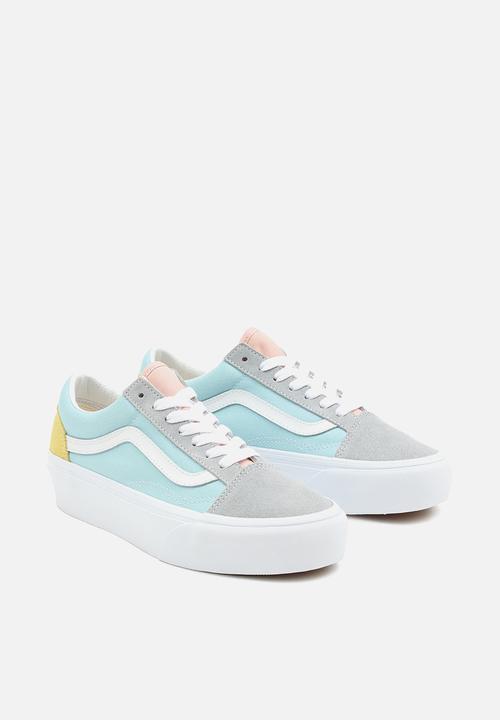 Vans - Old skool platform - (color block) pastel/true white
