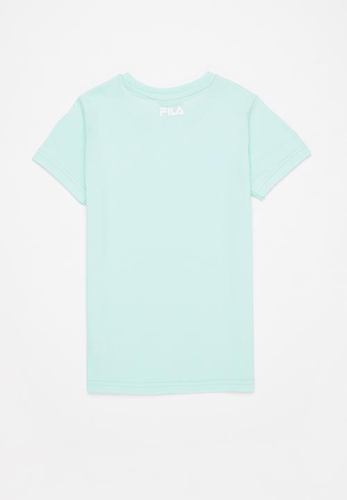 FILA - Mono f-box print T-shirt - tranquility blue