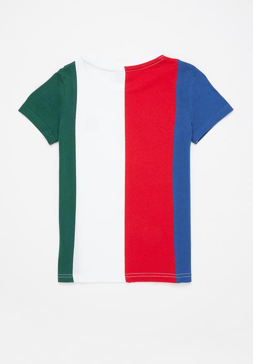 FILA - Fano T-shirt - blue infite / chinese red / white / forest green