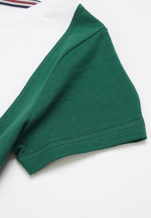 FILA - Fano T-shirt - blue infite / chinese red / white / forest green