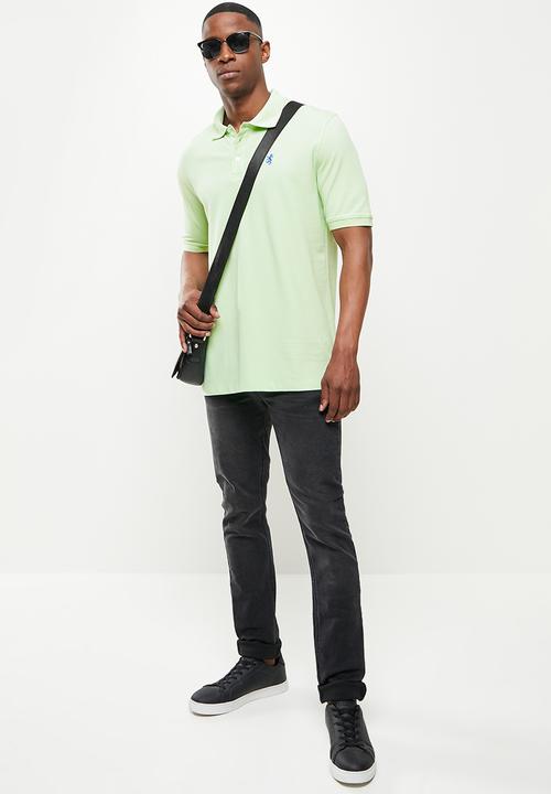 Pringle of Scotland - Core pima pique golfer - marco mint