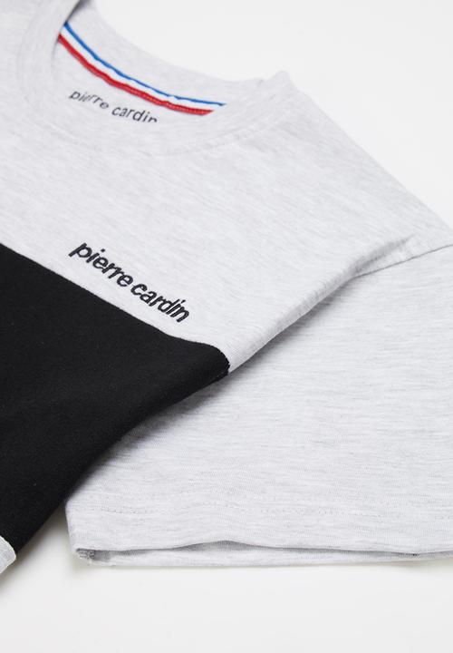 Pierre Cardin - Large colour block tee - grey