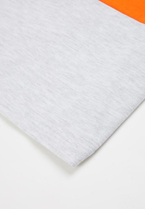 Pierre Cardin - Large colour block tee - grey