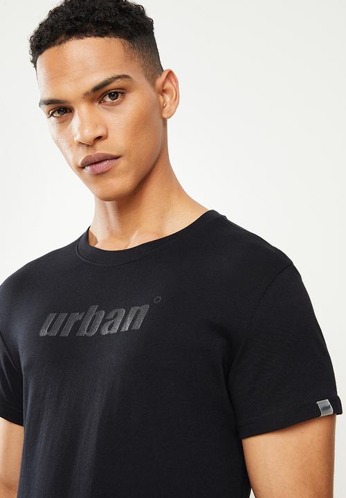 urban° - Urban printed short sleeve tee - black