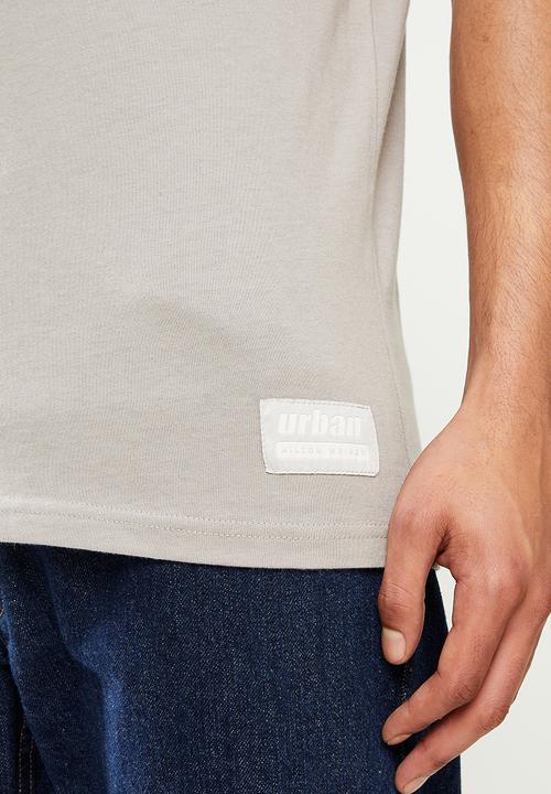 urban° - Urban oversized logo print short sleeve tee - grey