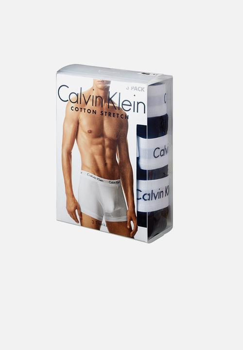 Calvin Klein - 3 pack trunk - white/red ginger/pyro blue