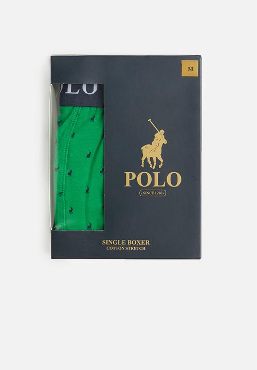 POLO - Reid aop pony knit boxer - green