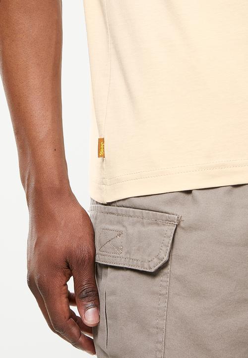 JEEP - Essential logo tee high square print - beige