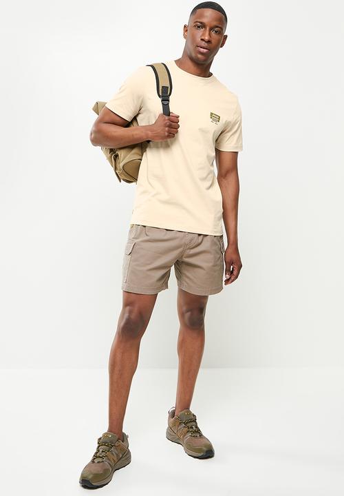 JEEP - Essential logo tee high square print - beige