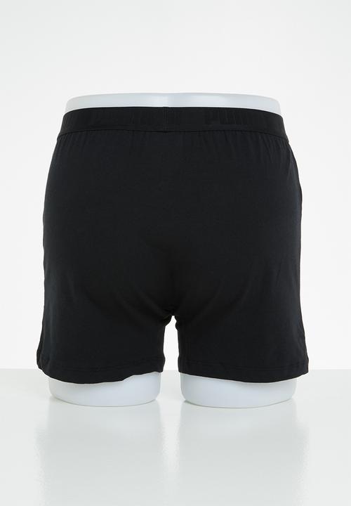 PUMA - Puma men loose jersey boxer 2-pack - black