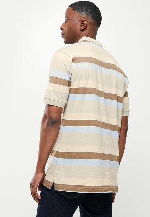 JEEP - Yd multi stripe golfer - khaki/grey